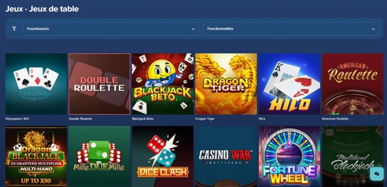 Spintropolis Casino jeux table